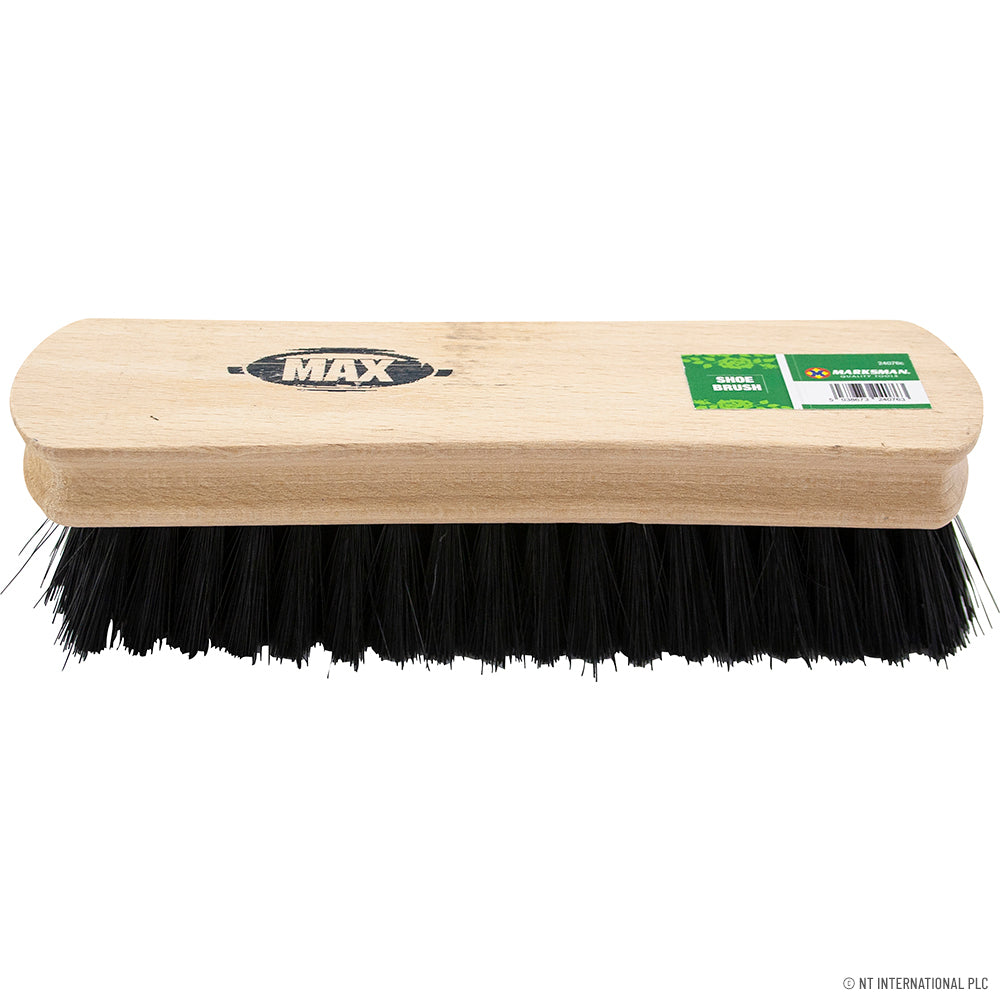 Brosse à chaussures en bois de qualité supérieure à poils souples | Améliore la brillance des chaussures.