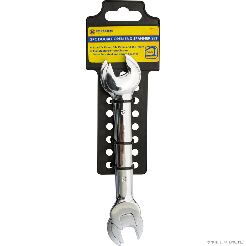 Jeu de 3 clés de haute qualité (12x13mm, 14x15mm, 16x17mm) pour les travaux de précision Outils essentiels pour les bricoleurs
