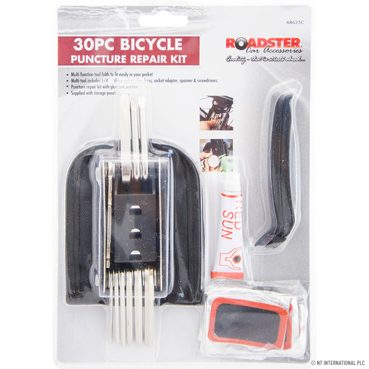 Kit de réparation de crevaison 30 pièces pour des sorties à vélo sans souci