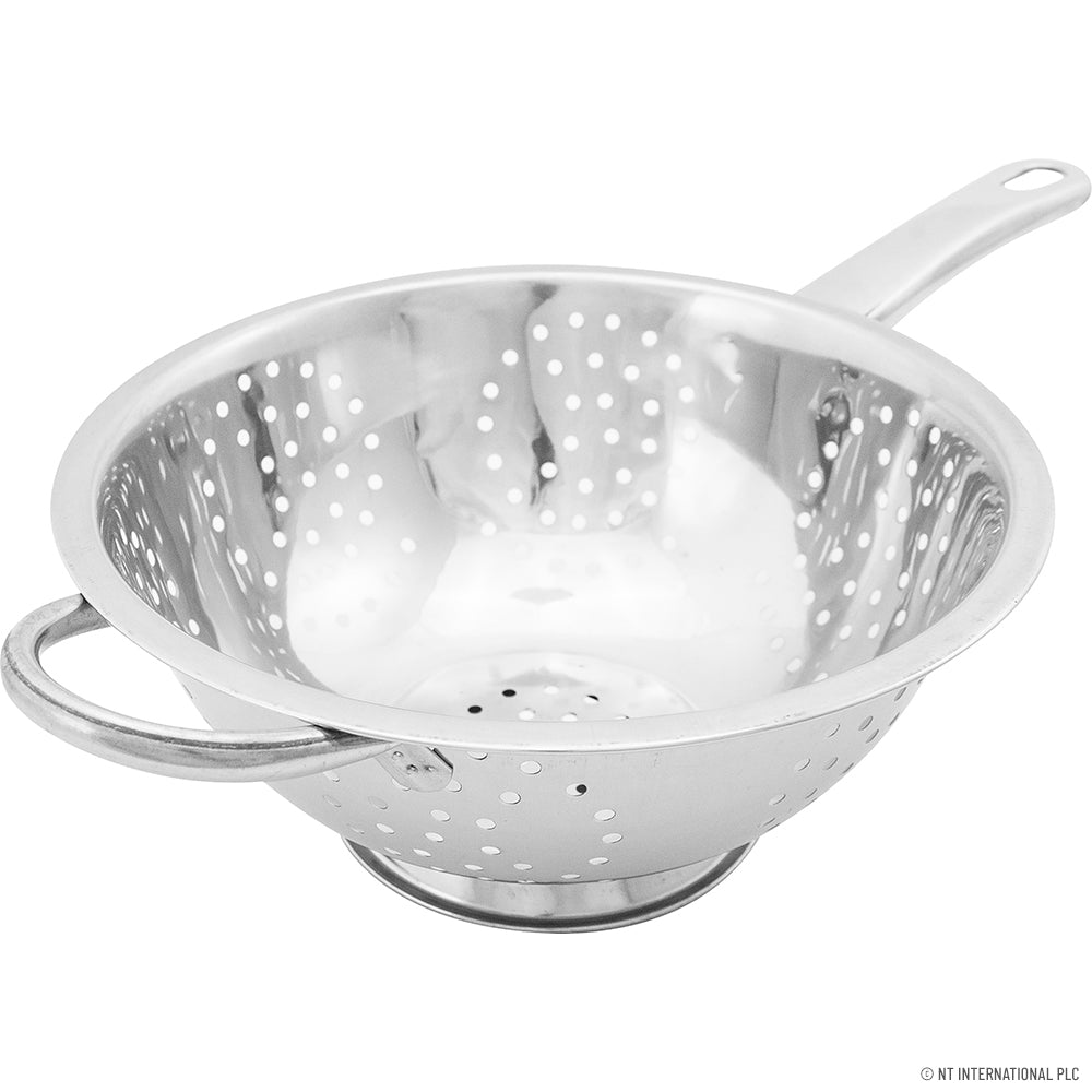 24cm Deep Colander - Stainless Steel Long Handle