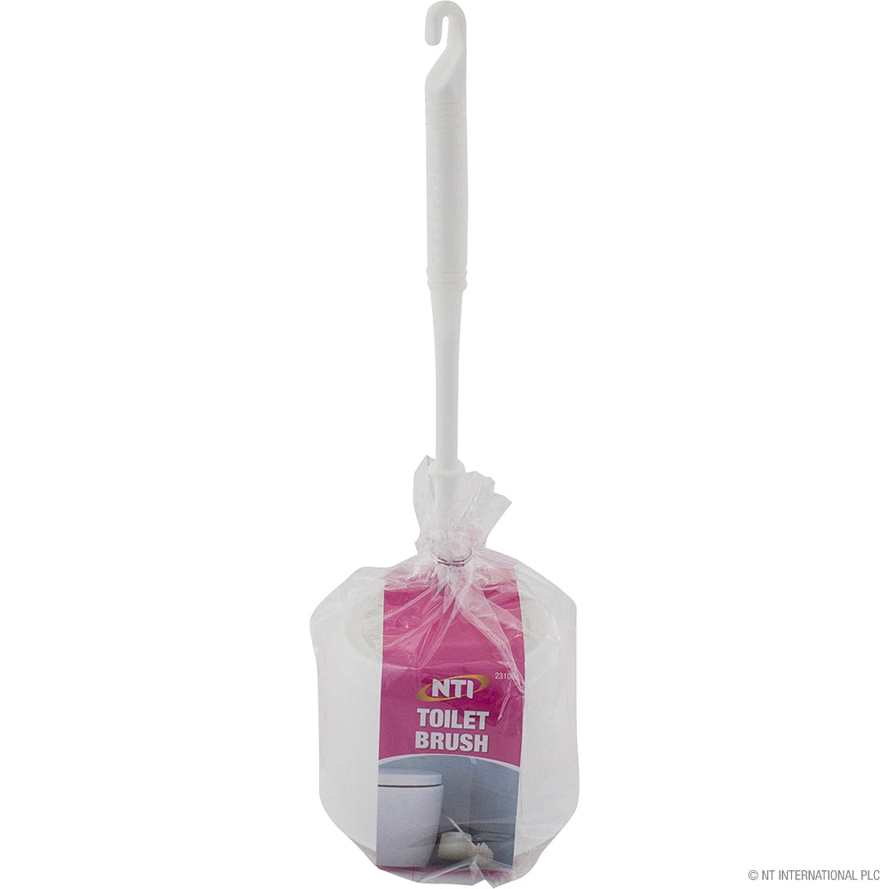 Brosse WC blanche basique avec support | Gardez votre salle de bain propre et bien rangée.