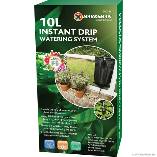 Jardinage sans effort : Système d'arrosage goutte à goutte instantané 10L.