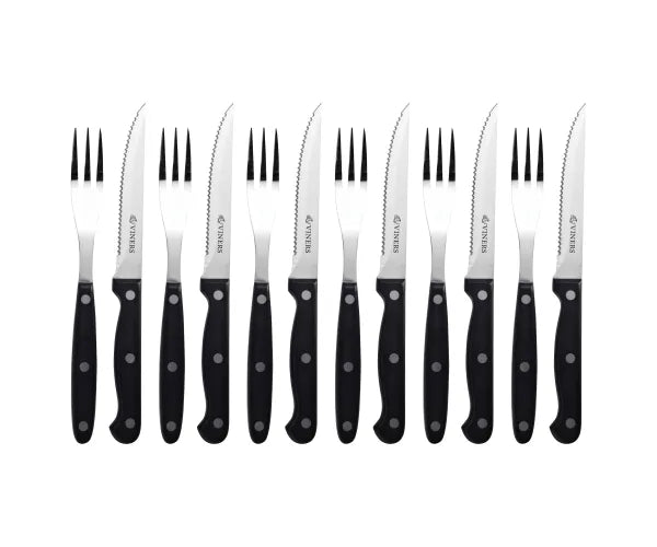 Your Dining Experience with our Everyday 12-Piece Steak Knife & Fork Set Giftbox.