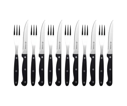 Your Dining Experience with our Everyday 12-Piece Steak Knife & Fork Set Giftbox.