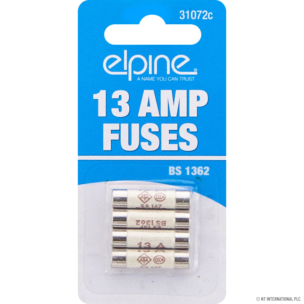 Efficient 4-Pack 13A Fuses in Display Box - Reliable Power Solutions (Pack of 25)