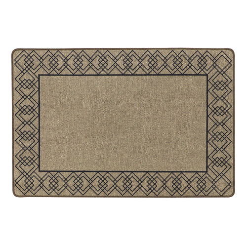 Tapis Élégance Luxe avec Bordure Diamant.