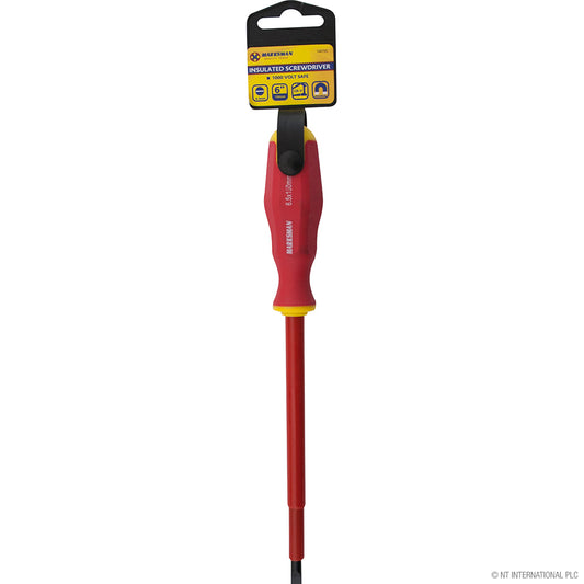Tournevis plat isolé de 15 cm – Outil de précision de haute qualité pour les travaux électriques