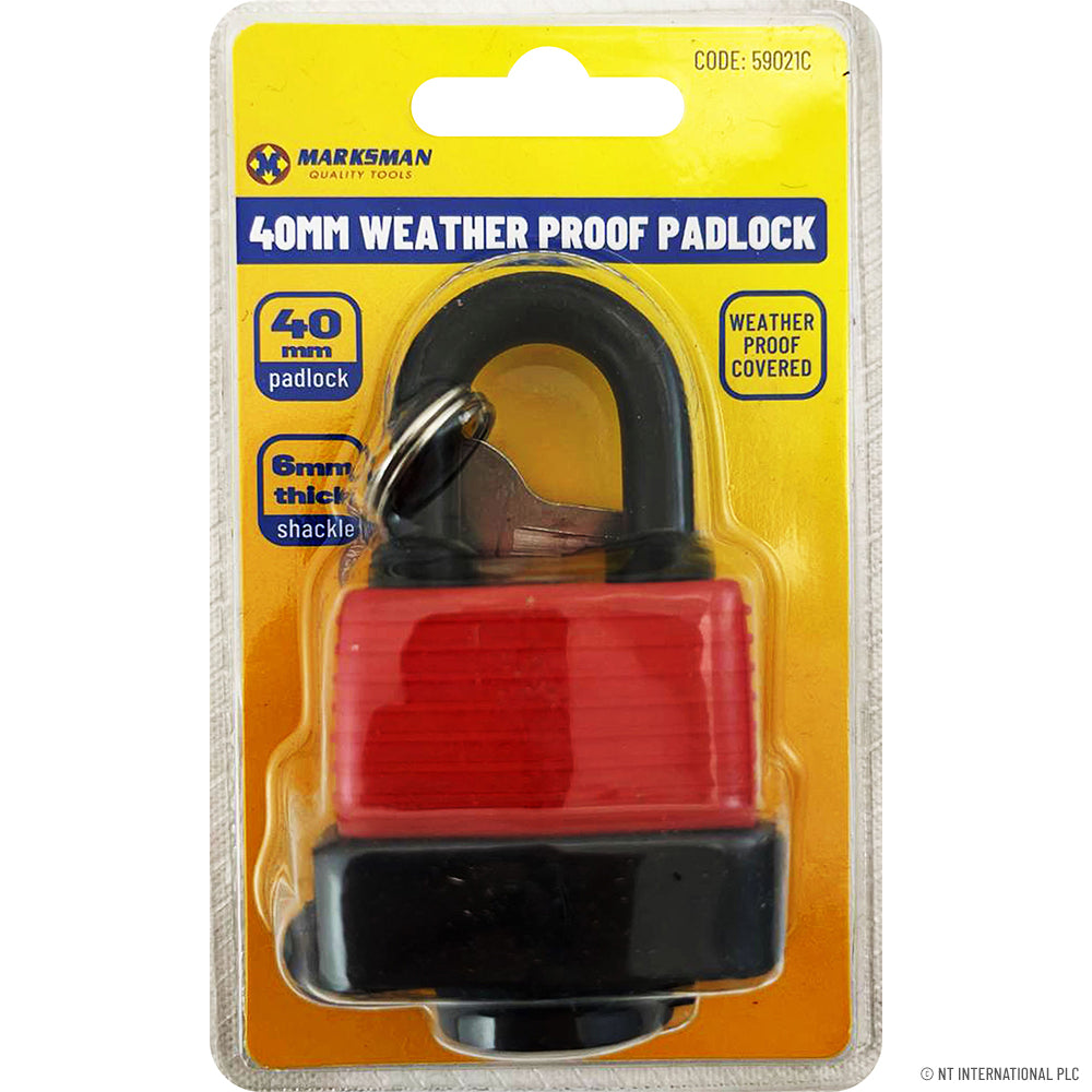Cadenas Rouge 40 mm Résistant aux Intempéries - Durable et Fiable !