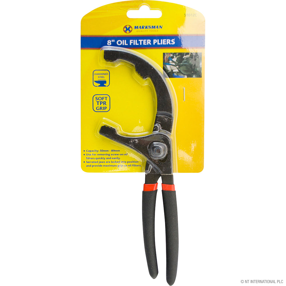 Pince à filtre à huile réglable 8" (20 cm) - Outil efficace et polyvalent pour un retrait facile des filtres