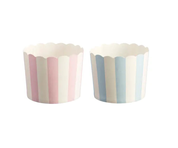 Ensemble de 20 caissettes de cuisson à rayures colorées «Délice» – Cuisinez avec style !