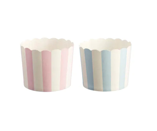 Ensemble de 20 caissettes de cuisson à rayures colorées «Délice» – Cuisinez avec style !