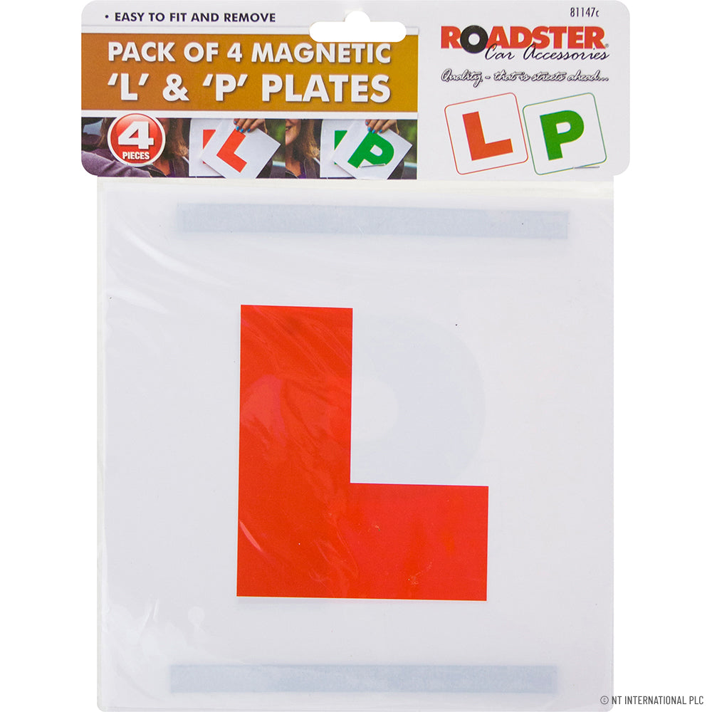 Faites-vous remarquer grâce à ces 4 plaques magnétiques « L » et « P » pour votre véhicule.