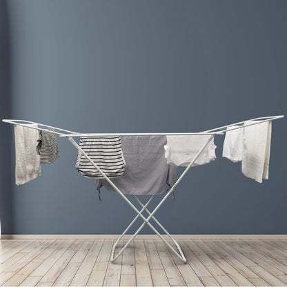 Winged Clothes Airer - 18m White: Efficient Laundry Drying Solution.