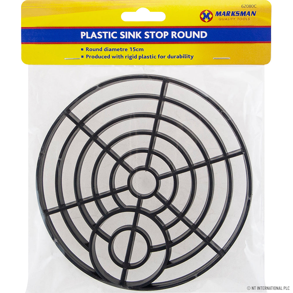Bouchon d'évier rond en plastique, élégance moderne, finition noire élégante