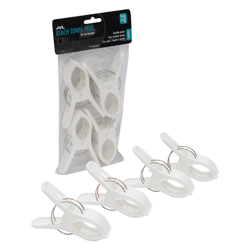 Secure Your Beach Towels with 4 Pack Beach Towel Pegs.