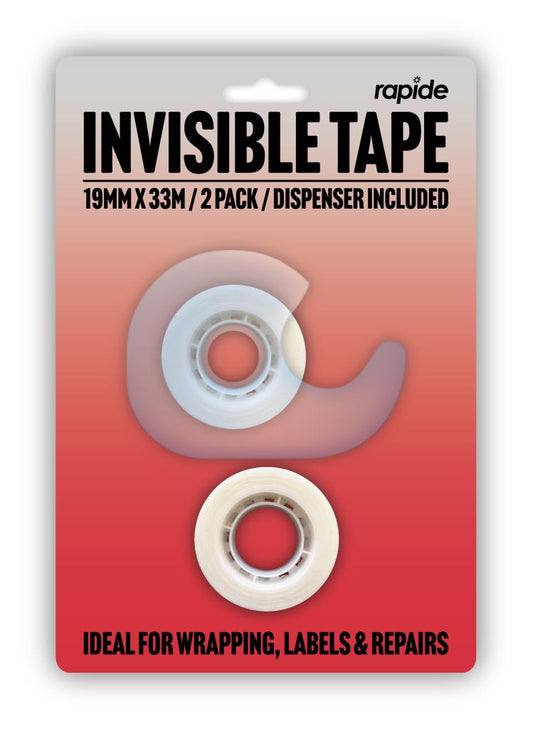 Tape Dispenser with 2 Invisible Rolls - Simplify Your Packing Process!