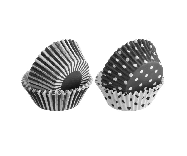 Lot de 100 caissettes à cupcakes monochromes mélangées - Accessoires de cuisson élégants