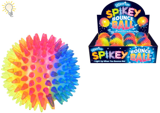 Get Playful with our 75mm Light Up Hot Color Spikey Ball - Display Box