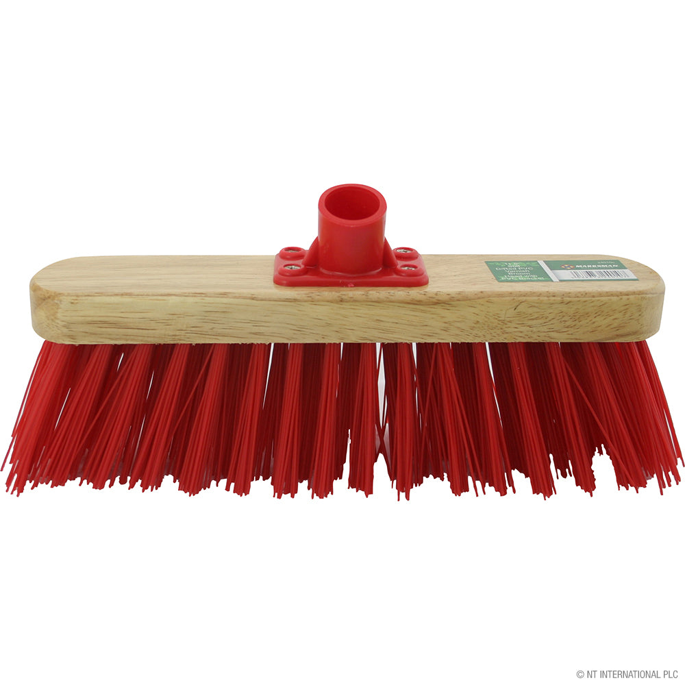 Tête de balai brosse en PVC rigide rouge de qualité supérieure de 30 cm pour un nettoyage efficace du vernis.