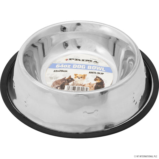 64oz Dog Bowl with Anti-Slip Base 22 x 29cm Pet-Friendly Design