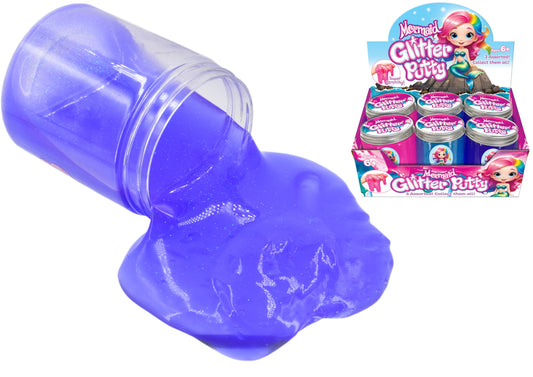 Sparkle and Shine with 450gm Glittery Mermaid Putty Tub in 3 Dazzling Colors