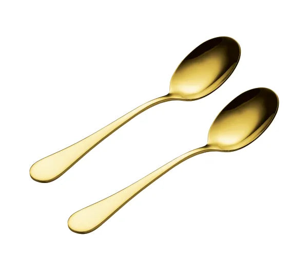 Coffret cadeau de 2 cuillères de service exquises en or | Sublimez votre expérience culinaire.