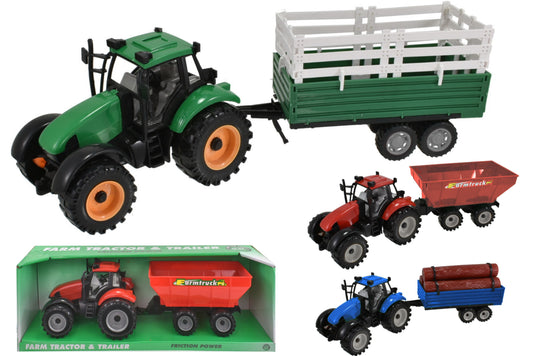 Explore Durable Plastic Friction Tractors with Trailers (6 Assorted)