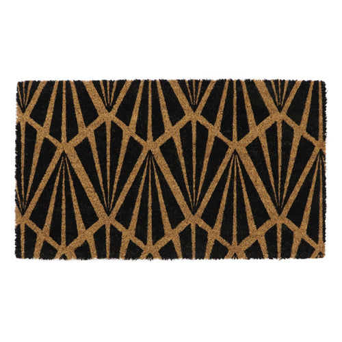 Paillasson de luxe en latex et fibre de coco - Motif Art Déco | 40x70cm.