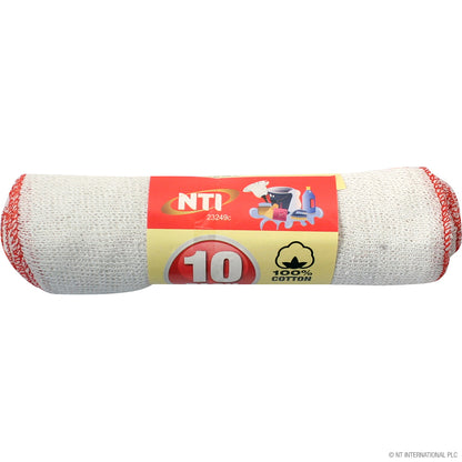 Lot de 10 chiffons de cuisine - Blanc, 23 cm x 28 cm - Essentiels de nettoyage de cuisine