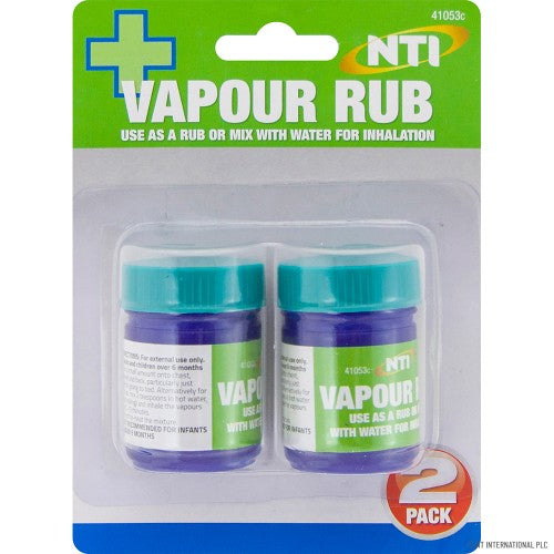 Relieve Congestion Naturally with 2pk Vaporising Chest Rub .