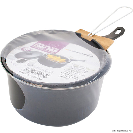 Friteuse Premium 20 cm avec Couvercle et Panier pour des Fritures Parfaitement Croustillantes