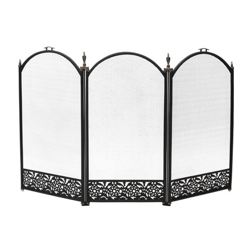 Protective Ashford Spark Guard in Black - Keep Your Fireplace Safe.
