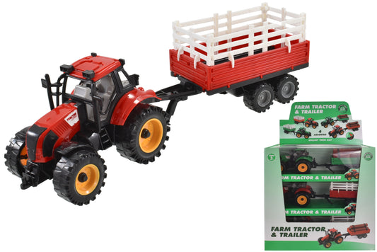 Get Creative with Plastic Tractor & 2 Assorted Trailers