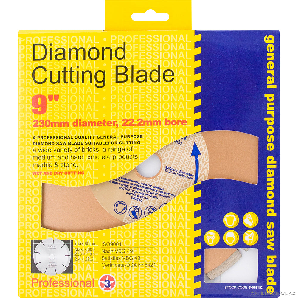 Lame de scie diamantée 230 mm finition or - Outil de coupe de haute qualité pour travaux de précision