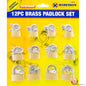 12pc Brass Padlock Set - 25, 30, and 35mm Sizes High-Quality Locks for Ultimate Protection