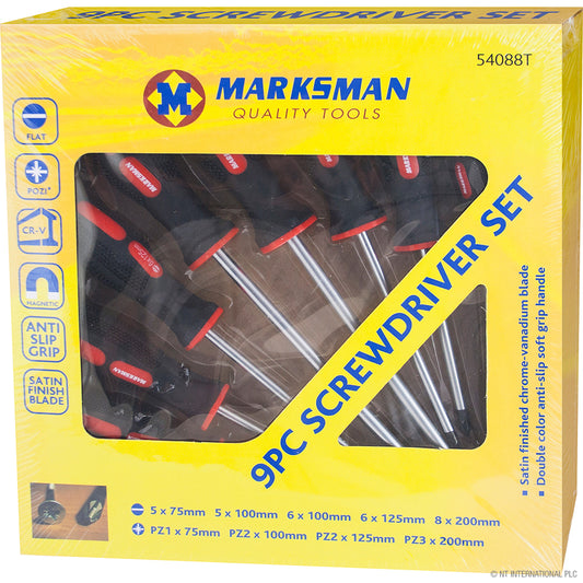 9pc Screwdriver Set - Boxed for DIY Enthusiasts