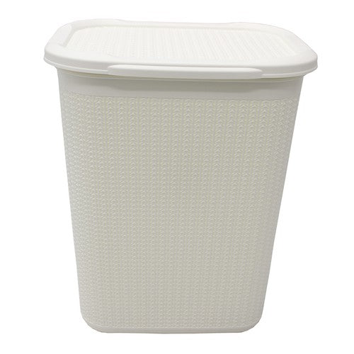 Sublimez votre buanderie avec le panier Loop 50L en blanc ivoire.