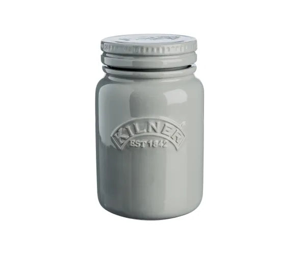 Bocale de rangement en céramique avec couvercle poussoir Morning Mist – Gardez notre cuisine organisée.