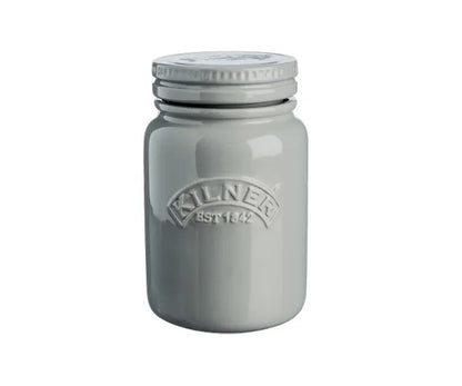Bocale de rangement en céramique avec couvercle poussoir Morning Mist – Gardez notre cuisine organisée.