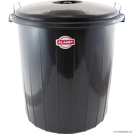 the Sleek Locked Dustbin No. 5 in Black 90LT | Keep Your Space Clean.