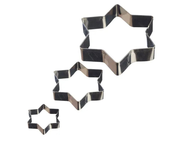 Découvrez un lot de 3 mini-emporte-pièces étoiles pour la pâte à sucre | Sublimez vos créations de pâtisserie.