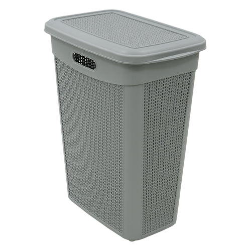 Organisez votre linge grâce au panier à linge fin Loop 43L gris.