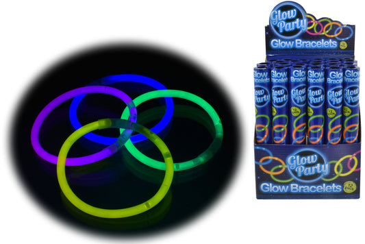 12pc Glow Bracelet Set in Color Tube Display Box  Illuminate Your Night