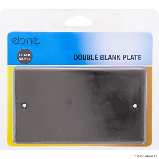 Upgrade Your Style with Double Blank Plate in Black Nickel - Premium Quality for a Sleek Finish.