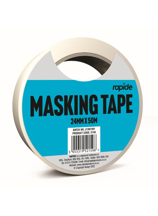 High-Quality Masking Tape 24mm x 50m - Versatile and Durable Adhesive Tape for DIY, Crafting, and Home Projects