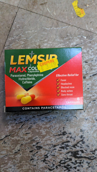 LEMSIP MAX COLD & FLU CAPS 8S