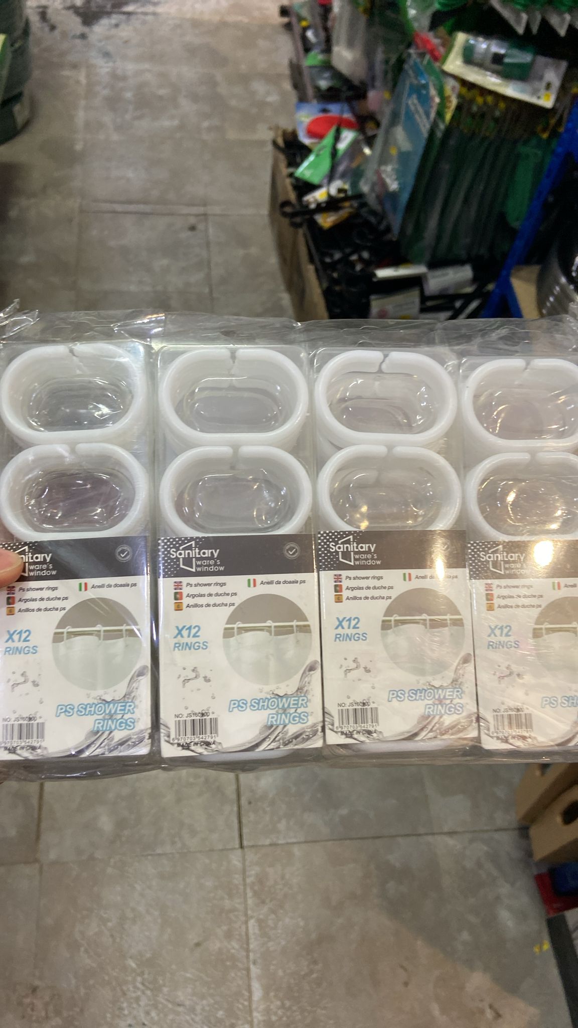 Anneaux de douche – Lot de 12 anneaux