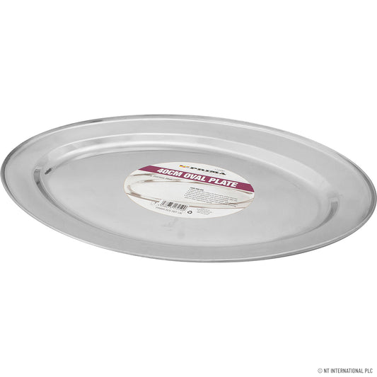 Plat Ovale en Acier Inoxydable 40cm