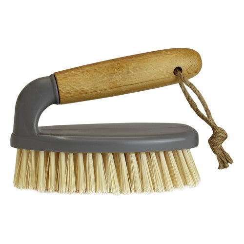 Jvl Brosse à récurer en bambou avec manche | Outil de nettoyage écologique.