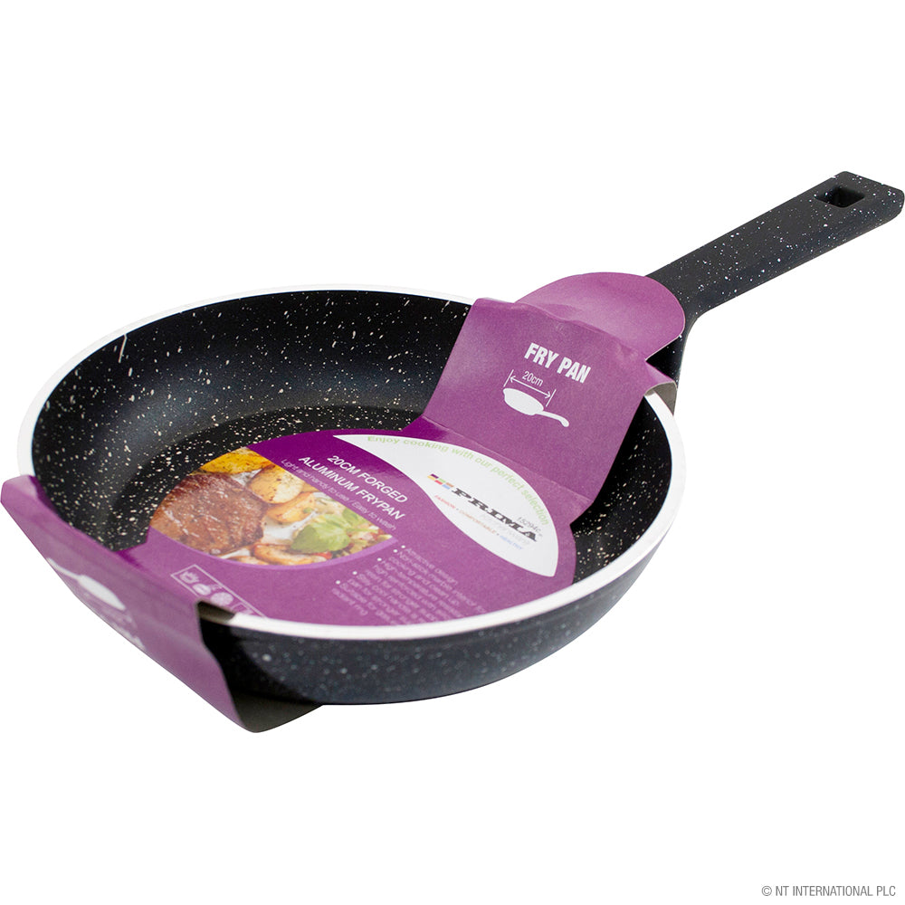 Poêle à frire forgée premium de 20 cm, noire élégante, à fond induction - Essentiel de cuisine de qualité supérieure pour cuisines modernes